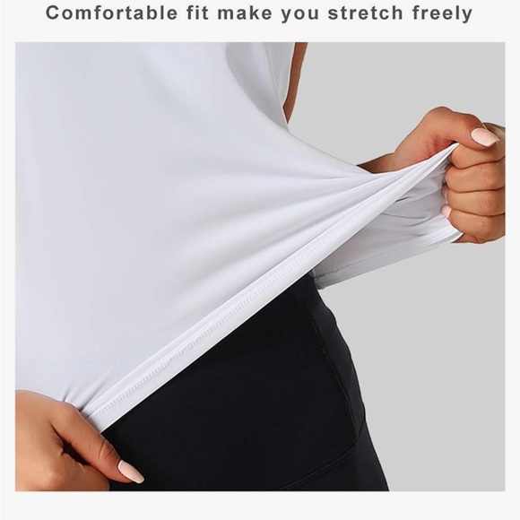 Large Dragon Fit waist length athletic shirt new with tags white - Picture 2 of 9